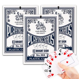 Color Shop Club Special Plastic Coated Playing Card Decks ~ Bundle with 3 Club Special No. 976 Playing Cards for Poker, Game Nights, Blackjack, Parties (Standard 52 Card Playing Decks 3 Pack)