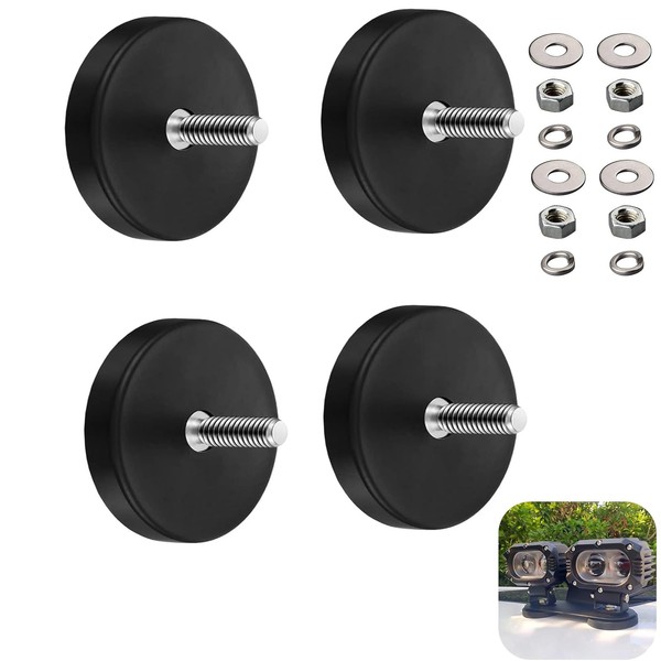 Neodymium Magnets, with External Thread, Magnets with Thread, with Rubber