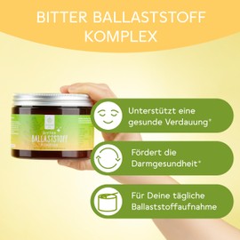 BitterLiebe Fibre complex powder with inulin and psyllium seeds for daily fibre intake - for healthy digestion and intestinal health