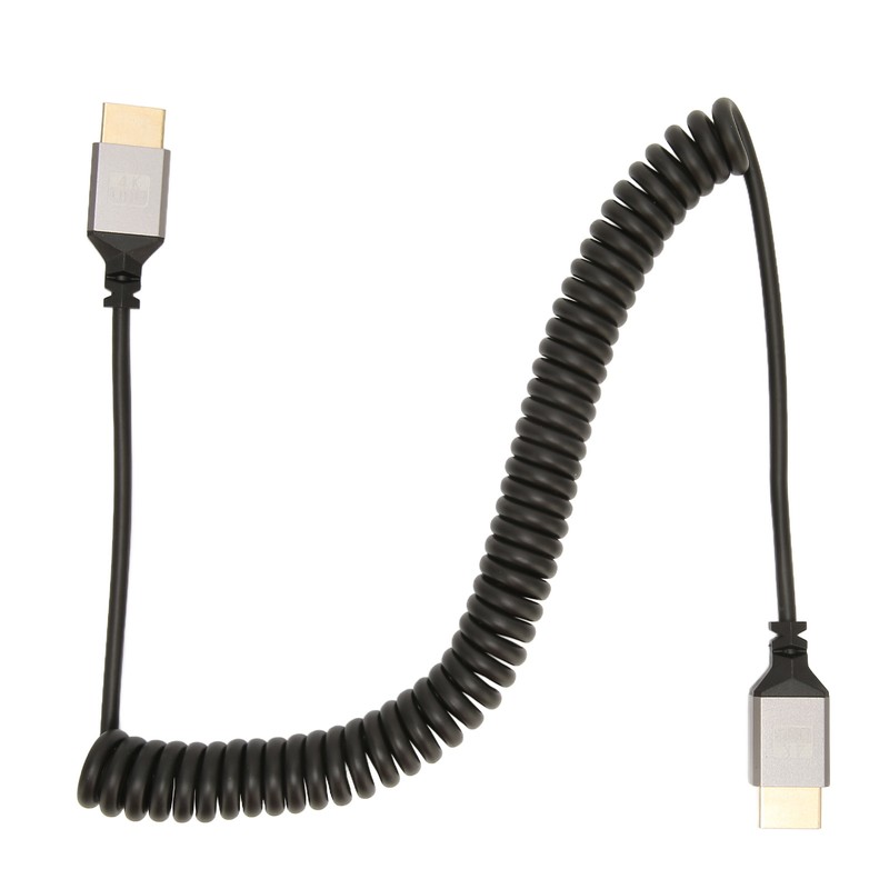 HD Multimedia Interface Coiled Cable High Speed 4K 60Hz Male