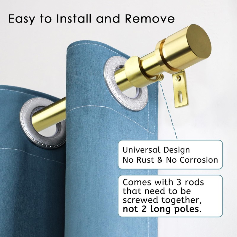 Byondeth Byondeth Curtain Rods for Windows 16 to 48 or