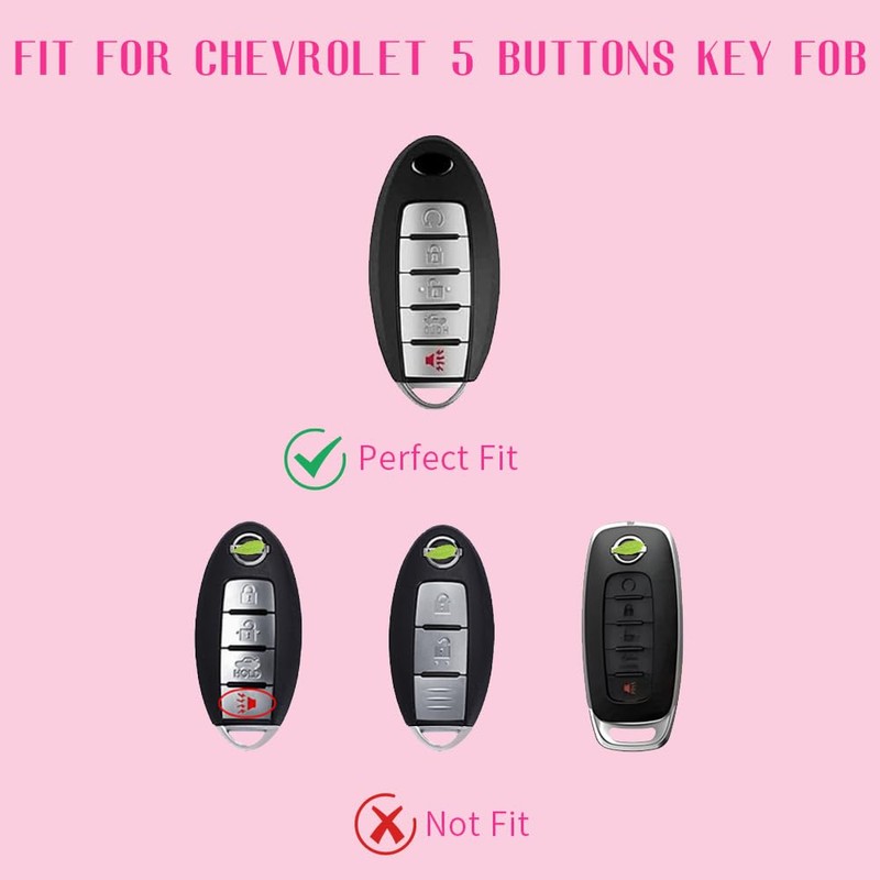 vehicleloong for Nissan Key Fob Cover Case Shell Keychain Rogue