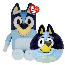 TY Bluey Beanie & Bouncer 2-Piece Gift Set – 15cm Soft Plush Toy Teddy & 7cm Bouncy Ball Plush – Collectible Stuffed Cuddly Toy Gift for Kids