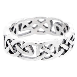 FIONA Celtic Friendship Ring 6mm Celtic Knot Ring 925 Sterling Silver, Sterling Silver, No Gemstone