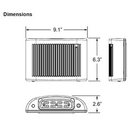 The Lighting Source LED Emergency Wall Pack with Motion Sensor and Battery Backup - Black Finish