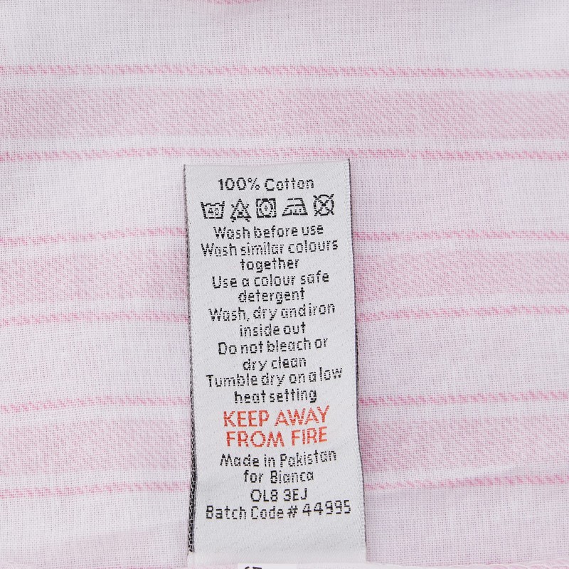 Bianca Check and Stripe Cotton Reversible Single Duvet Cover Set