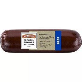 Old Wisconsin Premium Summer Sausage, 100% Natural Meat, Charcuterie, Ready to..