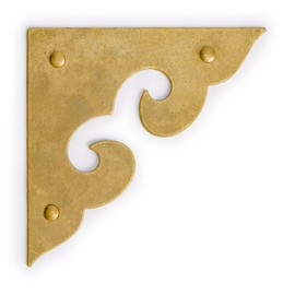 Hardware Philosophy Brass Ocean Wave Corner Plate – Set of 2, 1.8"