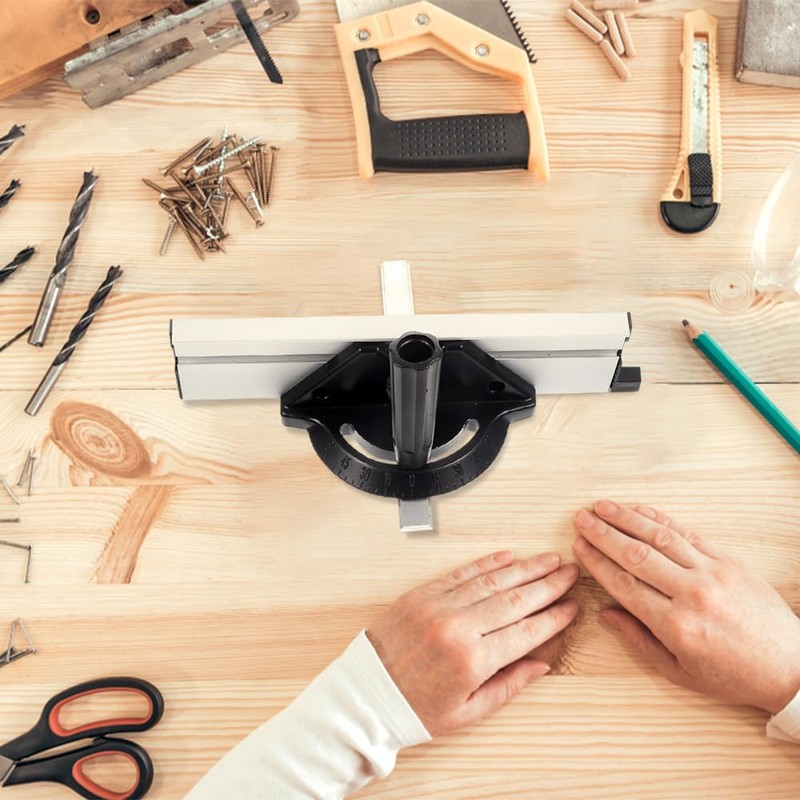 Miter Fence, Miter Gauge for Table Saw, Adjustable Angle Ruler