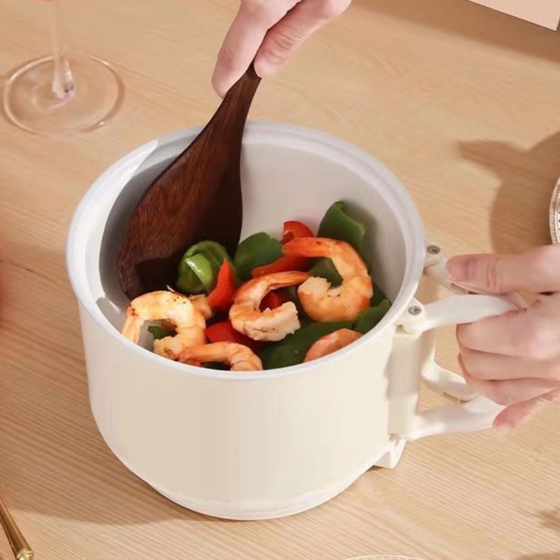 Electric Cooking Pot Quick Heating Mini Electric Cooker with Foldable