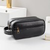 EURYNOME Toiletry Bags For Men PU Leather Large Bathroom Shaving