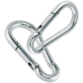 SS8® Carabiner 4x40mm Clips Hooks Heavy Duty Clip for Gym Climbing Swing (2pcs)