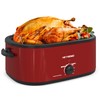 24 Quart Electric Roaster Oven with Visible & Self-Basting Lid,
