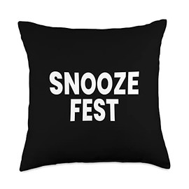 Snooze Fest Throw Pillow, 18x18, Multicolor