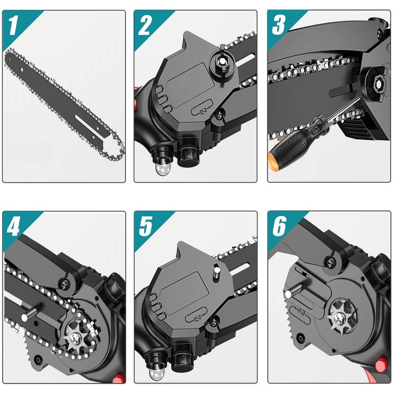 6 Inch Chainsaw Chain, 5 Pieces Replacement Chains for Almost