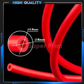 Super Print ID1.9mm OD4mm PTFE Tube,Teflon Tubing for 3D Printer J-Head Hotend Bowden Extruder 1.75mm.