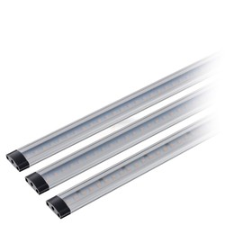 SEBSON Dimmable LED Under-Unit Light, Set of 3, Touch Function, LED Strip 30 cm, Light Strip 10.5 W, 750 lm, Warm White, Kitchen Lamp with Power Supply and Mounting Accessories