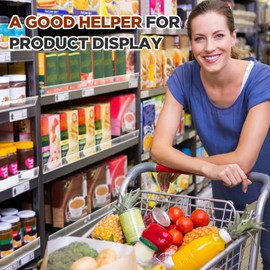 Vercraft 10 Pcs Clear Gondola Shelf Front Fence for Gondola or Wood Shelves with 1/4" Holes and 60 Screws Shelving Dividers Transparent Front Lips for Retail Store Rack Accessories(3''h X 48''l)