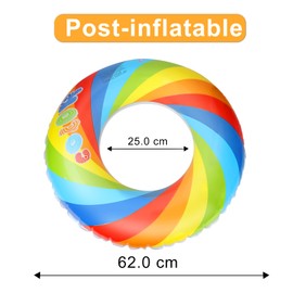 Inflatable Swimming Ring Children from 3-6 Years, Safe Air Mattress Swimming Hoop, Pool Toy for Summer Pool and Beach Party (62 cm) (Windmill)
