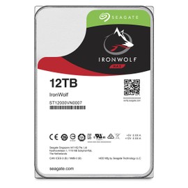 Seagate 12TB IronWolf NAS SATA Hard Drive 6Gb/s 256MB Cache 3.5-Inch Internal Hard Drive for NAS Servers, Personal Cloud Storage (ST12000VN0007)