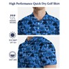 Funny Golf Polo Shirts Fish Scales Quick Dry Moisture Wicking