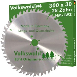 HM Saw Blade LWZ 300 x 30 mm Z = 28 Circular Saw Blade Alternating Tooth Precision Saw Blade with Chip Deflector for Hardwood Natural Wood Firewood Glued Wood Chop Saw Rocker Saw Table Saw