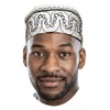 Dupsie's African Off-White Kufi Hat with Black Embroidery