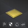 Bmvlffs 6 Inch Shower Drain Gold with Tile Insert Grate,