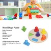 Wood Shape Puzzle Educational Colorful Early Learning Skill Development Round