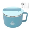 Ramen Bowl Set 1200ML, Stainless Steel Ramen Bowl with Lid