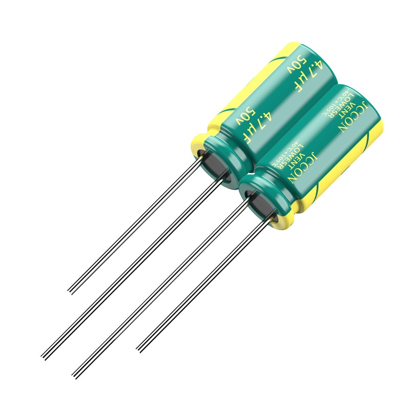 JCCON 10-Pack 50V 4.7uF Premium Quality Low ESR Electrolytic Capacitors