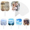 Ozmatip 24 Pieces Sublimation Fans Empty Hand Fan Set for