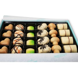 Andy Anand Handcrafted Belgian White Chocolate Truffles - 24-Piece Gift Box