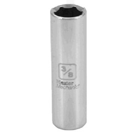 Standard Plumbing Supply 213493 APEX TOOL GROUP-ASIA Master Mechanic 1/4" Drive 6 Point Deep Well Socket, 3/8"