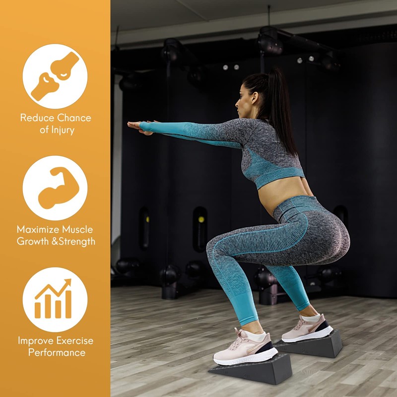 Squat Wedge – Slant Board for Squats Non-Slip Squat Wedge