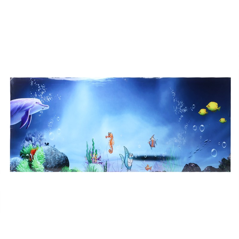 Waterproof Aquarium Background Wall Sticker Pvc Self Adhesive Fish Tank