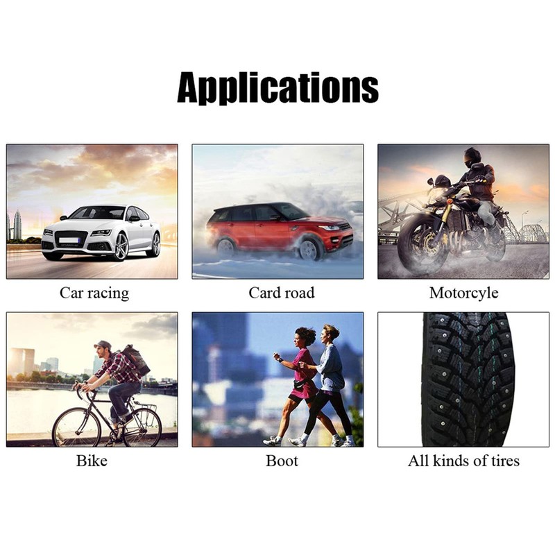 QANYEGN 100PCS Tire Studs Silver, Car Tire Snow Spikes, Universal