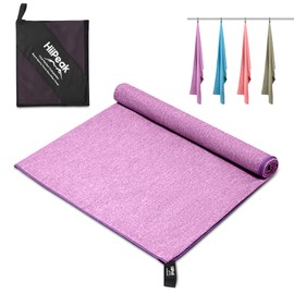 HiiPeak Microfibre Towel Compact Camping Beach Towel - Quick Dry Lightweight Absorbent Sports Gym Towel Swimming Hiking Drying Towel for Men,Women (Purple, 180 * 90 cm)