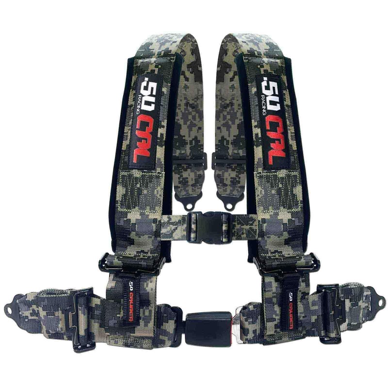 50 Caliber Racing 4 Point Harness, 2 Inch Safety Belt