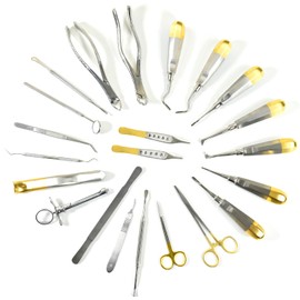 MuskalMed Professional Premium German Grade German 22 PC Oral Dental Surgi Extracting Elevators Forceps Instrument Kit Set