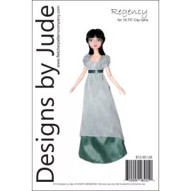 Designs byJude Regency Dress Pattern for 15.75" City GirlsTonner