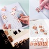 LELE LIFE Same Size Rose Gold Binder Clips, 24 Pieces,