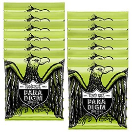 12 PACK Ernie Ball 2028 Paradigm Electric Guitar Strings, Regular Slinky 7-String 10-56