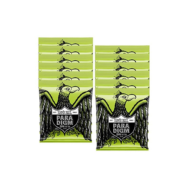 12 PACK Ernie Ball 2028 Paradigm Electric Guitar Strings, Regular