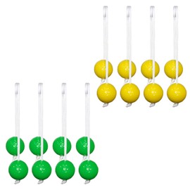 Sweetfularyeen Pack of 8 Ladder Golf Outdoor Golf Training Balls, Connected with Nylon Cord, Not Easily Tangled, Golf Ladder Practice Balls, Durable, for Throwing Games, Ladder Golf Balls (Yellow +