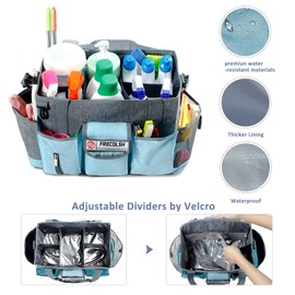 FRECOLSH Cleaning Caddy for Cleaning Suppliers Organizer with Pockets for House Cleaning Essentials, Cleaning Organizer, Wearable Cleaing Bag Tote, Storage Caddy for Housekeeping
