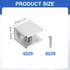 PATIKIL 4 Pcs Adjustable Frameless Glass Shelf Bracket, 6-8 mm