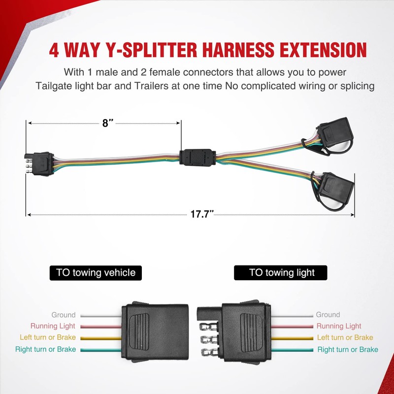 Nilight 3PCS 60 Inch Truck Bed Light Strip Bundle with