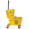 Winco Commercial Mop Bucket on Wheels, 26 Quart, Yellow