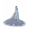 EllieWely Long Cathedral Length Lace Bridal Wedding Veil Ivory 118Inch